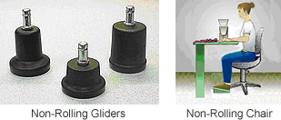 Non-Rolling Glides and a Non-Rolling Chair  