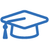 Scholarship graduation cap icon